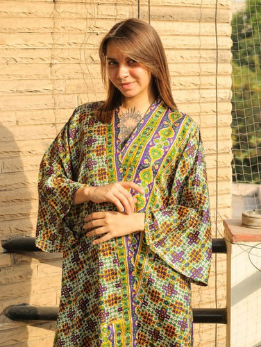 Reine seide midi kimono - reine,