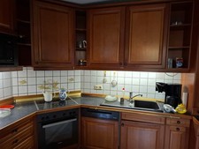 Anbauküche mit Siemens Herd und Miele Geschirrspüler und Mikrowelle ca. 4,20 m