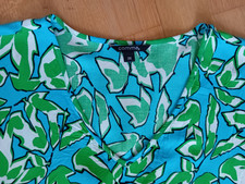 Dame; Bluse; Schlupfbluse; Shirt; Comma; Gr 38/M; grün, hellblau; wie neu
