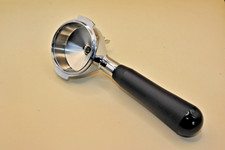 Siebträger 58mm, schwarz, Einerauslauf für Rancilio, ECM, Expobar, Profitec.