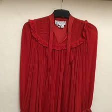Tolles Plissee Cocktailkleid Gr. 36 in rot, sehr schön Vintage