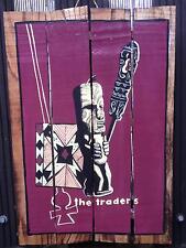 HOLZ Tiki Bar Südsee Maori 60x40cm Rockabilly handgemalt Holz Schild Bild