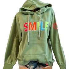 Zwillingsherz Sweatshirt Hoodie Pullover Khaki Smile S bis XL (6 004)