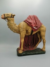 Krippenfigur Kamel Gips 24,5 cm hoch alt Antik restaurationsbedürftig