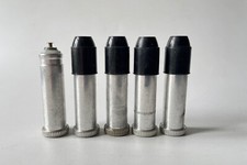 5 alte IMCO Austria G22 leere Aluminium Gaspatronen für Ergänzung