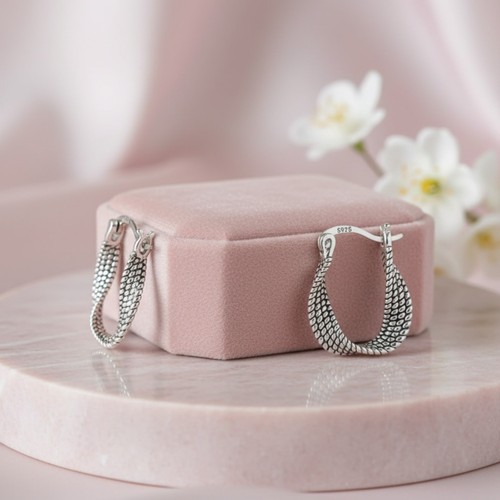 925 sterling silber creolen - 925,