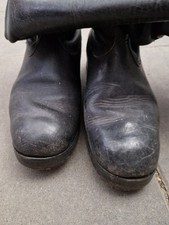 Alte Polizei Lederstiefel  schwarz Gr. 43 hoher Schaft 