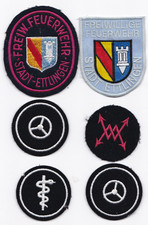 Feuerwehr Ärmelabzeichen Ettlingen  und Maschinist ,Funker, Sanitäter