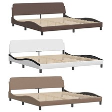 Bettgestell mit Kopfteil Kunstleder Bett Einzelbett Doppelbett mit Lattenrost