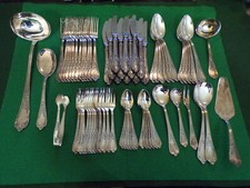Elegantes Silberbesteck Rokoko für 12 Personen 60 Teile + 10 Vorleger 100er TOP