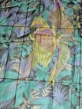 CRAZY zartes Schultertuch Viskose Papagei bunt , Halstuch, Damen, 110 x 110 cm 