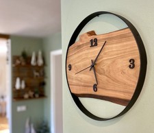 Wanduhr Uhr Holzuhr Massivholz