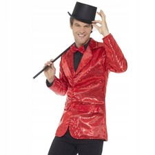 Rotes Pailletten-Sakko Herren