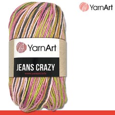 YarnArt 50 g Jeans Crazy Wolle mit Farbverlauf Baumwolle & Polyacryl 22 Farben