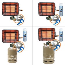 Gas-Heiz-Strahler 4200 W Piezo Bauheizer Heizung für Gasflasche 5 11kg Gasregler