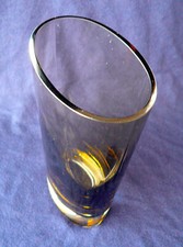 Schöne Blumenvase oval  - Tischvase - Glasvase - Vase aus Glas - Bleikristall