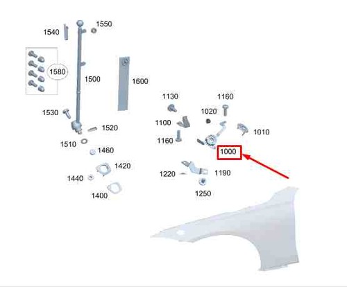 W223 wimpelhalter für - s,