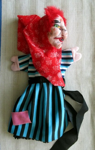 Alte handpuppe hexe - alte,