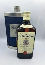 Ballantines Finest Blended Scotch Whisky ca. 90er Jahre mit Blechdose blau 0,7l 