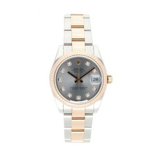 ROLEX DATEJUST 31 FACTORY DIAMONDS DIAL REF:178271 ROSEGOLD/STAHL 2010 ORG PAPER