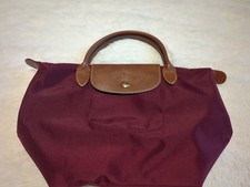 Longchamp le pliage Tasche lange Henkel M magenta burgundy rot