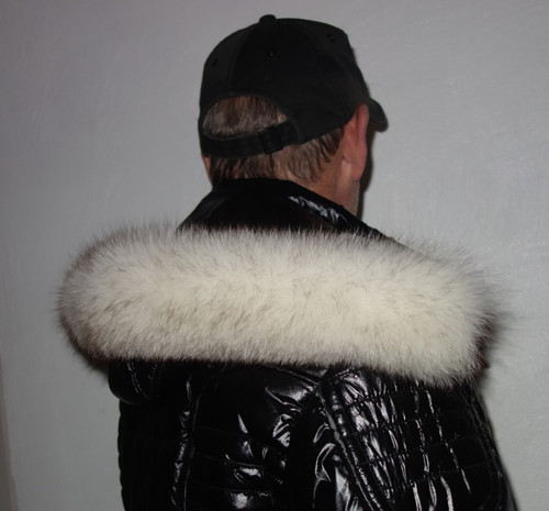 Polarfuchs pelz kapuze kragen - pelz,
