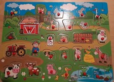 Baby Holzpuzzle Bauernhof Mit