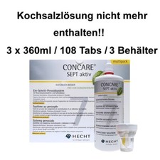 Hecht - Concare Sept aktiv Multipack - 3-Monats-Pack 3 x 360ml + 100ml Kochsalz