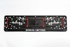 Kennzeichenunterlage/Kennzeichenhalter - BMW "Born in M Town" 1 Stk. (kein Satz)