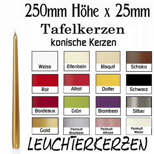 Leuchterkerzen 250 25mm - leuchterkerzen, 250/25mm