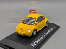 Modellautos 1:43 Schuco Volkswagen VW New Beetle Deutsche Post mit Vitrine