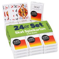 24 x 32 Blatt Skatkartenspiel Französisches Bild Blatt Skat Karten Spielkarten