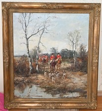 Ölgemälde Parforcejagd von