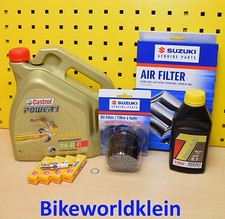 Suzuki GSX-R 600 750 K4 K5 Original Ölfilter Luftfilter Zündkerzen Öl Castrol