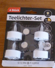 4er Set Teelichter warmweiß