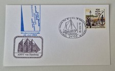 Postkarte mit Schiffsstempel