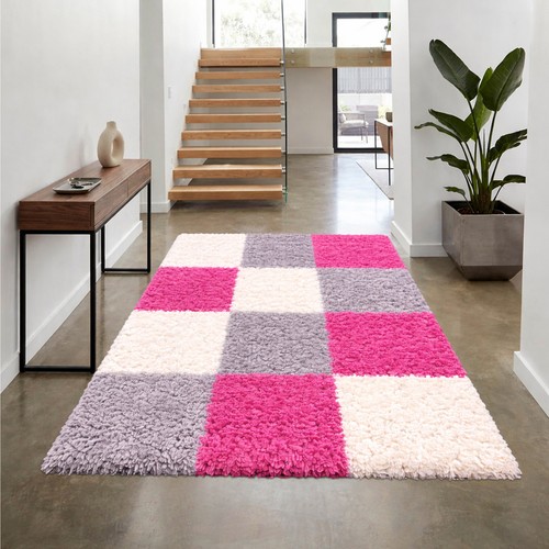Shaggy teppich mehrfarbig rosa - shaggy,