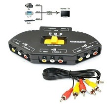 3-Wege Audio Video AV RCA