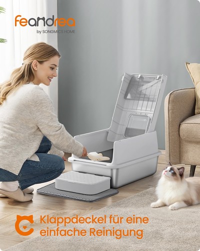 Feandrea katzenklo edelstahl - katzenklo,