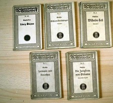 5 alte Reclams Bücher Hefte