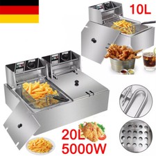 Öl-Friteuse Friteuse Edelstahl 2.5/5KW Profi Küche Kaltzonen Fritteuse Fritöse