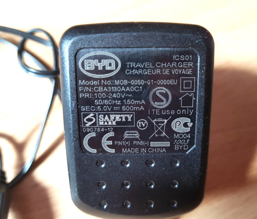 Ics01 travel charger - ics01, model