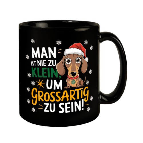 Dackel mit weihnachtsmütze - mit,