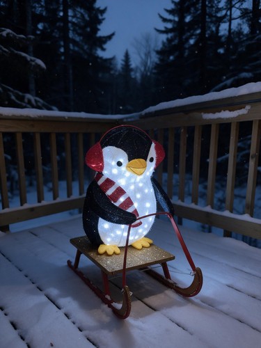 Weihnachts dekofigur pinguin - weihnachts-dekofigur,