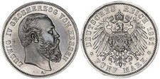 Hessen mark silber 1891 - hessen, a