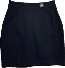 Versace Rock 40 M Damen Kleid Minirock Kostüm Frauen Schwarz Röcke Stretch Jeans