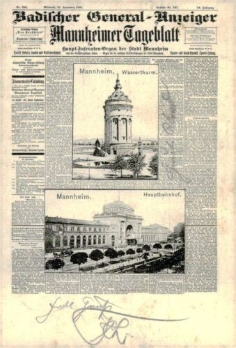 Ansichtskarte mannheim 1902 - ansichtskarte,