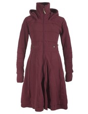 Vishes Langer Warmer Weicher Winter Fleecemantel mit Kapuze Stehkragen Cape 