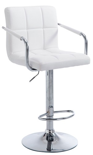 Barhocker lucy chrom weiß - barhocker,