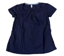 Campus By Marc O Polo Damen Bluse M Blau Kurzarm Lässig Shirt 100% Cotton Top